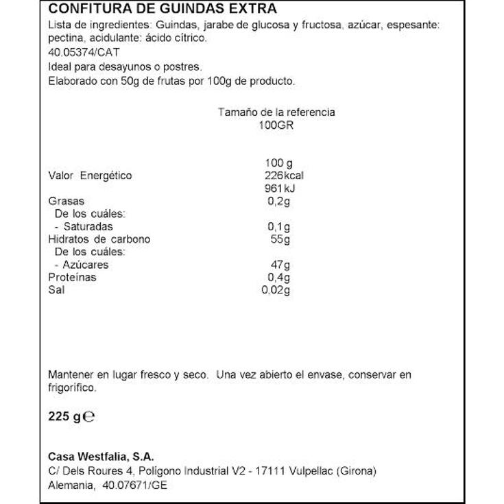 CONFITURA CEREZA MUHLHAUSER TARRO 225 GR