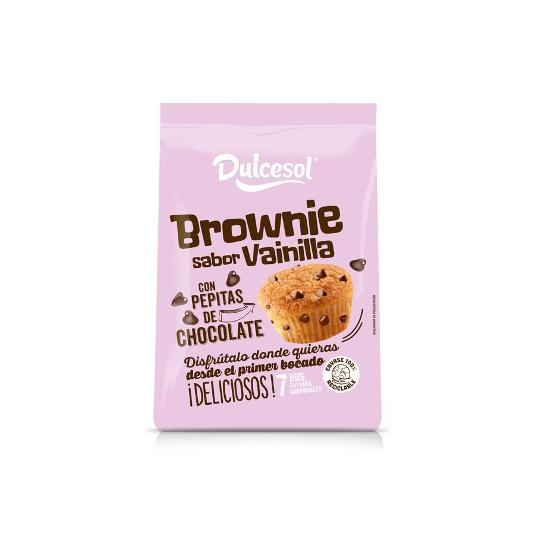 BROWNIE SABOR VAINILLA PEPITAS DULCESOL BOLSA 175 GR