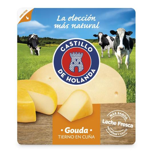 QUESO GOUDA TIERNO CUÑAS CASTILLO UNIDAD 325 GR