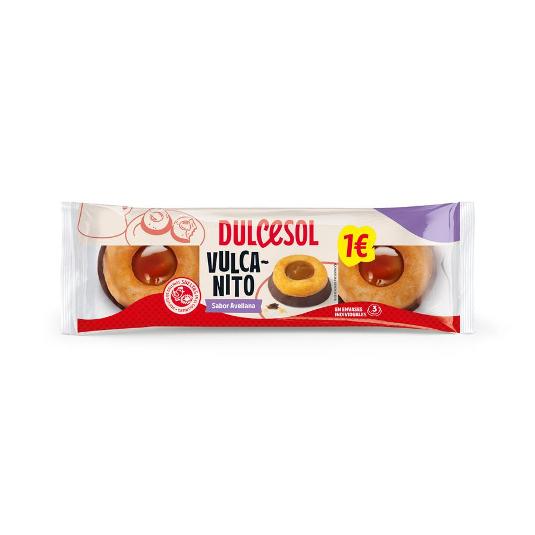 PASTELITOS VULCANITOS 3 UDS DULCESOL PQTE 140 GR