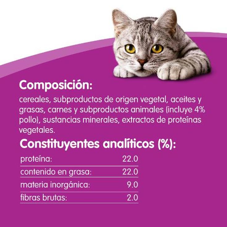 SNACK GATOS ANTI-HAIRBALL WHISKAS ESTUCH 60 GR