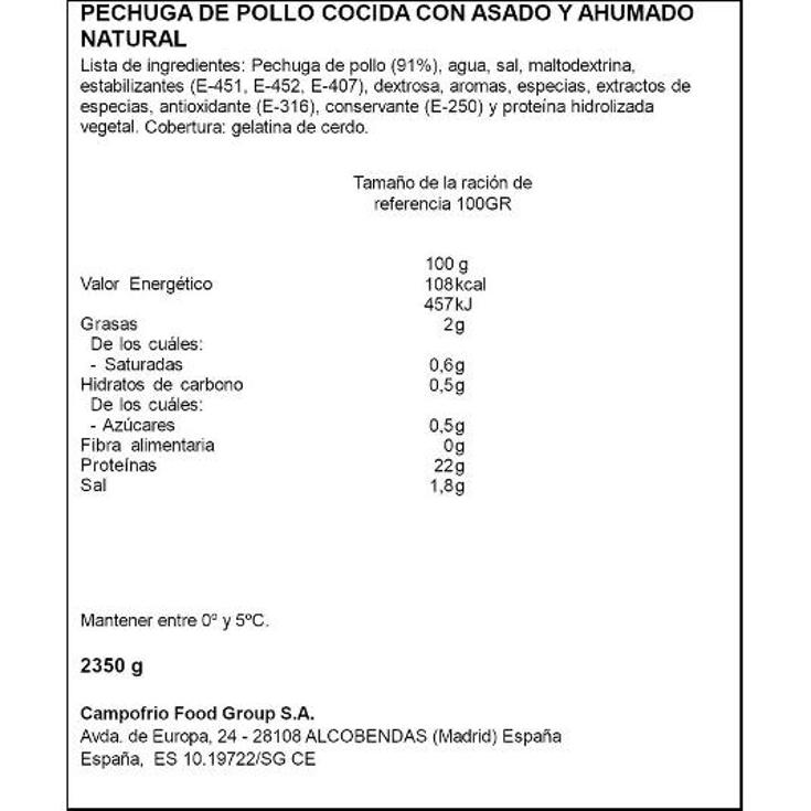 PECHUGA POLLO NATURARTE CAMPOFRIO