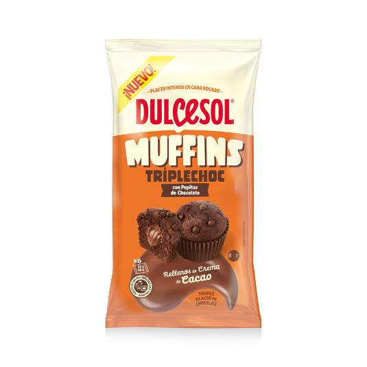 MUFFINS RELLENO DE CACAO DULCESOL BOLSA 240 GR