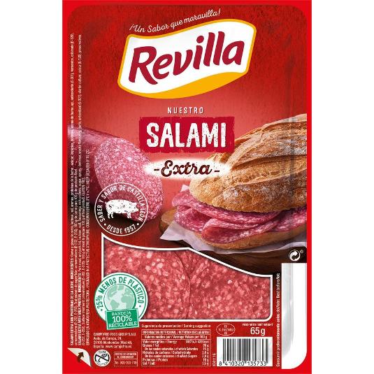 SALAMI EXTRA LONCHAS REVILLA PQTE 65 GR