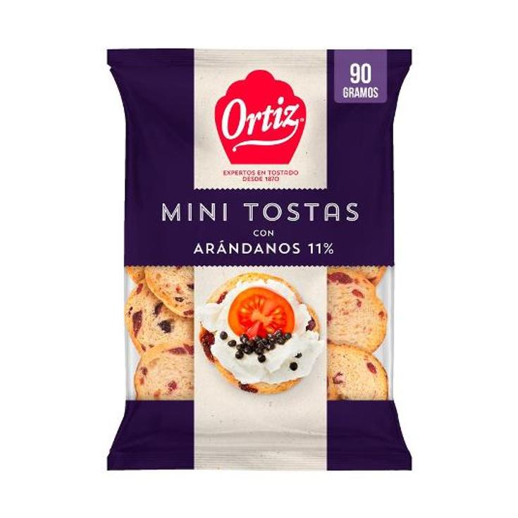 MINI TOSTAS CON ARANDANOS ORTIZ BIMBO PQTE 90 GR