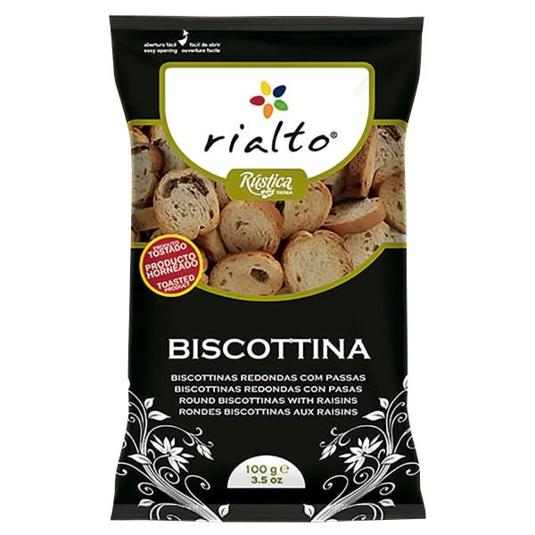 BISCOTTINA CON PASAS RUSTICA BOLSA 100 GR