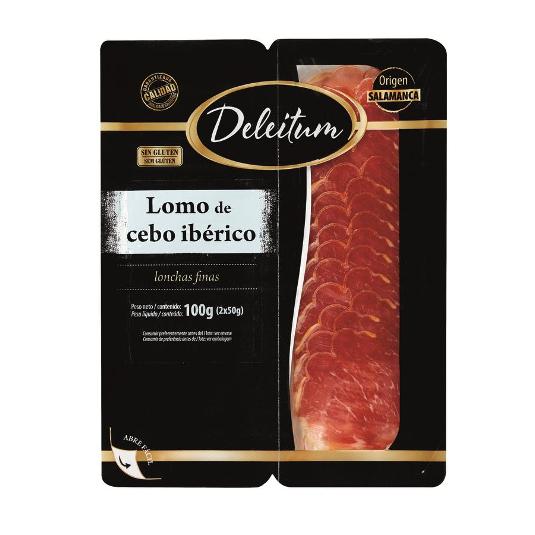 LOMO IBERICO 50% CEBO L/FINAS DELEITUM PACK 100 GR