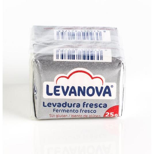 LEVADURA FRESCA 2X25 LEVANOVA PQTE 50 GR