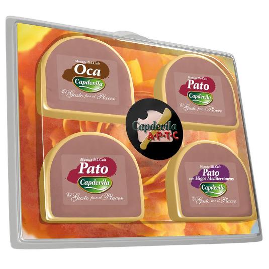 SURTIDO DE PATE DE PATO 4X55 CAPDEVILA PACK 220 GR