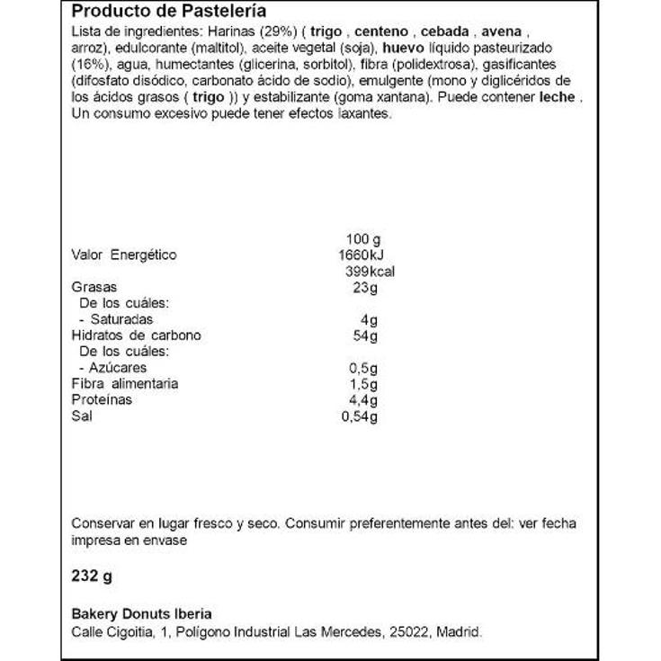MAGDALENAS 0% AZUCARES BELLA EASO BOLSA 240 GR