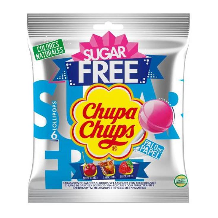 CHUPA CHUPS SUGAR FREE 6 UDS BOLSA 72 GR