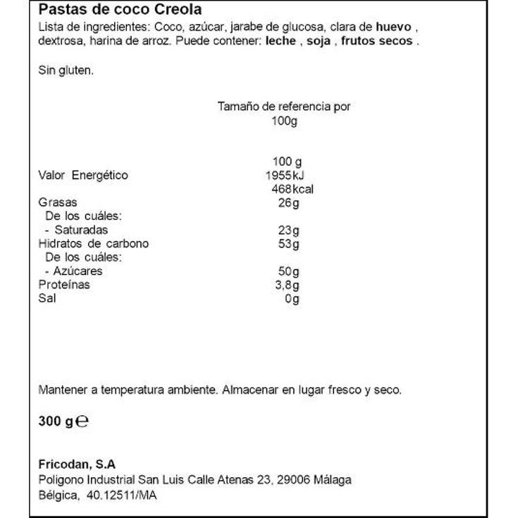 CAKES COCO CREOLA(SIN GLUTEN) POPPIES PQTE 300 GR