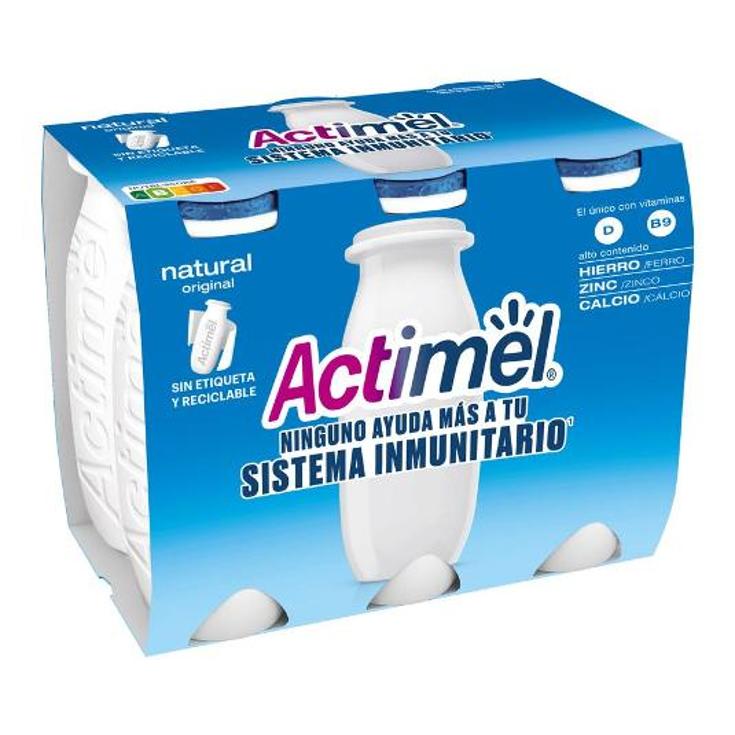 ACTIMEL LIQUIDO NATURAL 6X100 DANONE PACK 600 GR