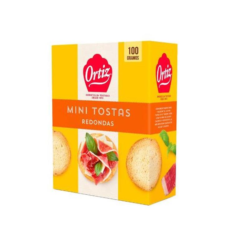 MINI TOSTAS REDONDAS ORTIZ BIMBO PQTE 100 GR