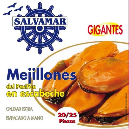 MEJILLONES ESCABECHE 20/25 C.DEL MAR LATA 163 GR