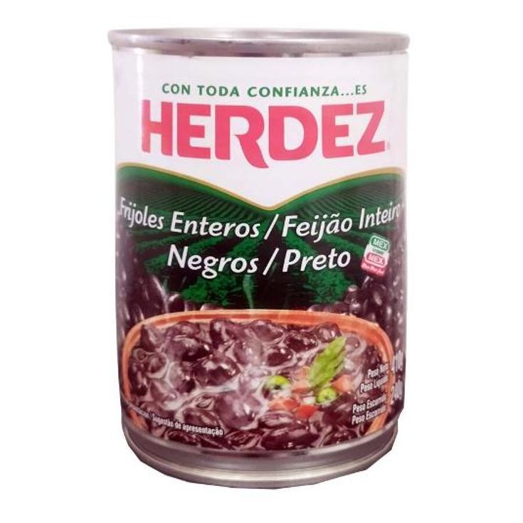 FRIJOLES NEGROS ENTERO HERDEZ LATA 410 GR