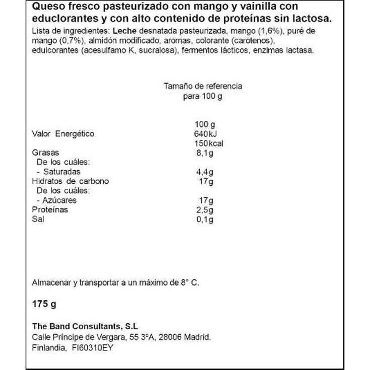 QUARK MANGO VAINILLA PROTEINA VALIO TRRNA 175 GR