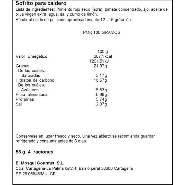 SOFRITO CALDERO EL MOSQUI 5 RAC FRASC 55 GR