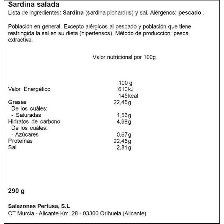 SARDINAS SALADAS 4 UDS PERTUSA PQTE