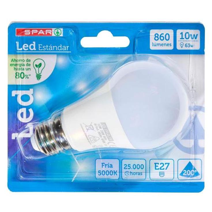 BOMBILLA LED STAN.10W E27 6500K CEGASA UNIDAD 130 GR