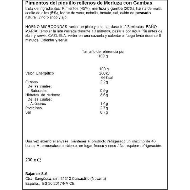 PIMIENTO PQLLO.MERLUZA/GAMBA MAMIA LATA 230 GR