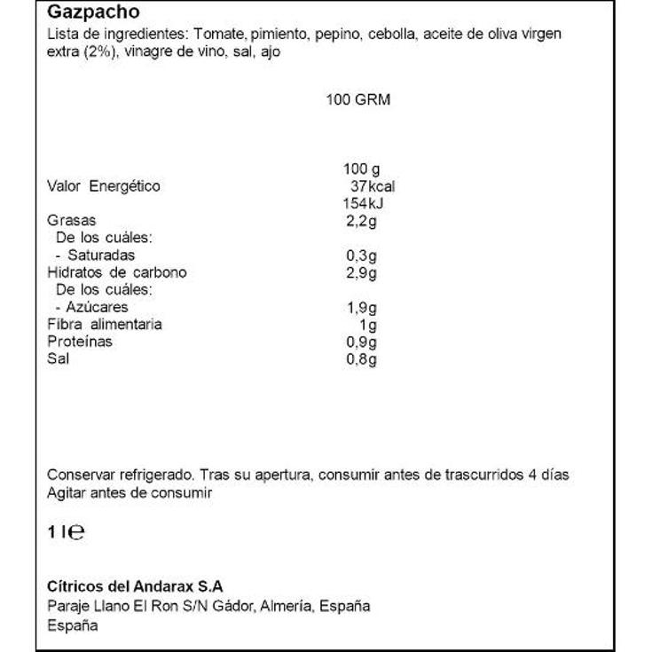 GAZPACHO REFRIGERADO DON SIMON BRIK 1 LT