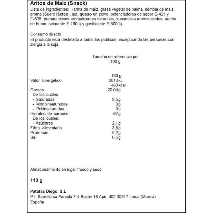 ARITOS DE MAIZ (TRISKIS) DIEGO BOLSA 110 GR