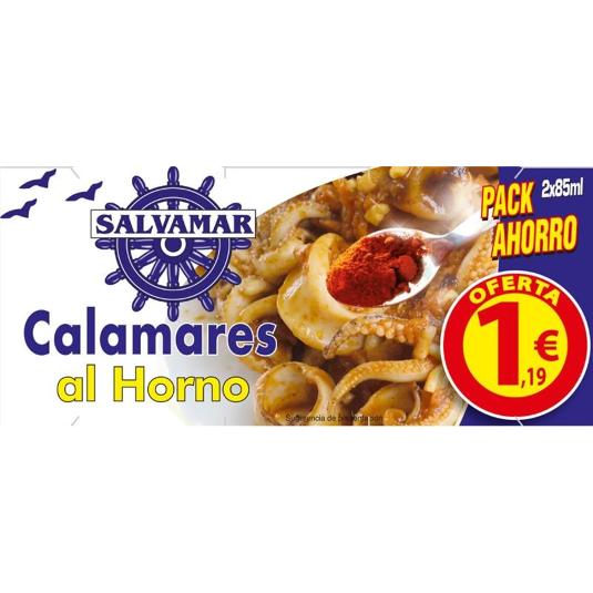 CALAMARES AL HORNO SALVAMAR PACK-2 102 GR