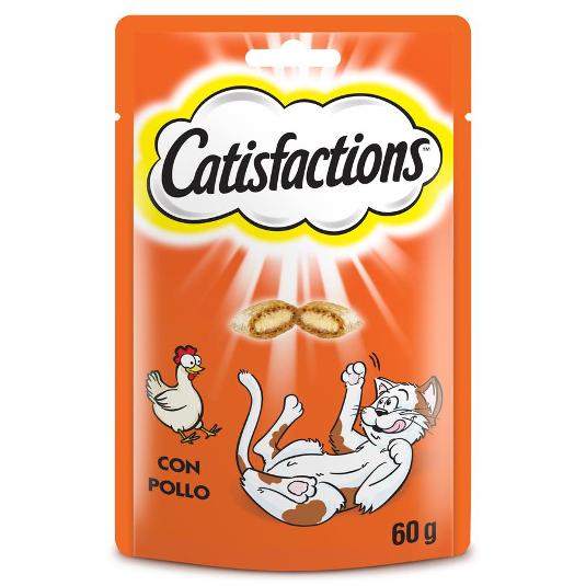 SNACK GATO POLLO CATISFACTION BOLSA 60 GR