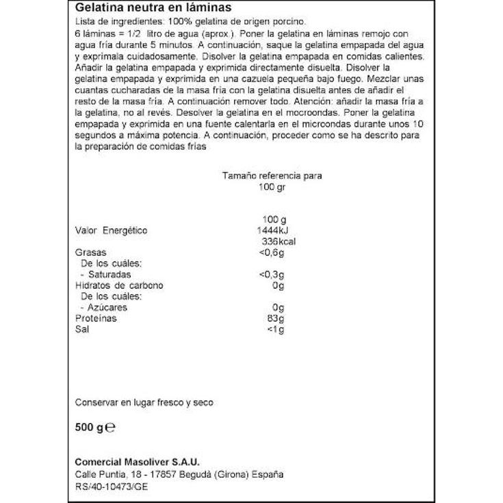 GELATINA LAMINAS IGGY S CAJA