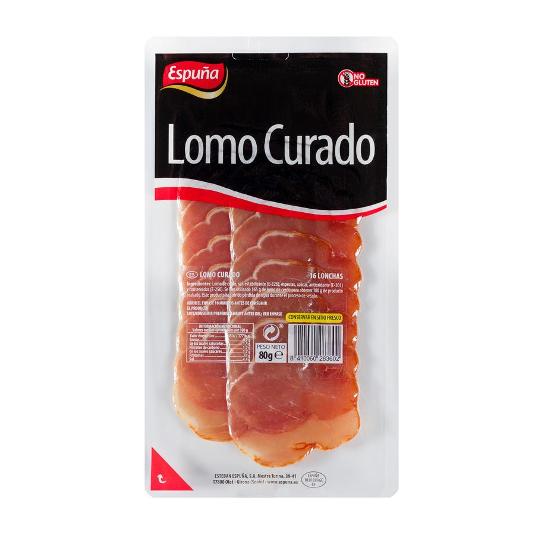 LOMO CURADO LONCHAS ESPUÑA SOBRE 80 GR