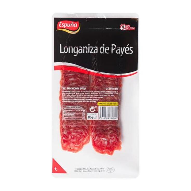 LONGANIZA TRADICIONAL LONCHAS ESPUÑA SOBRE 80 GR