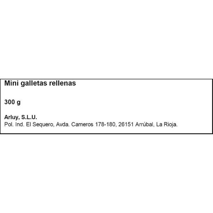 GALLETAS MINIS RELLENAS ARLUY PQTE 300 GR