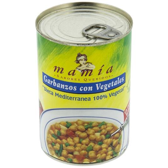 GARBANZOS CON VEGETALES MAMIA BOTE 400 GR