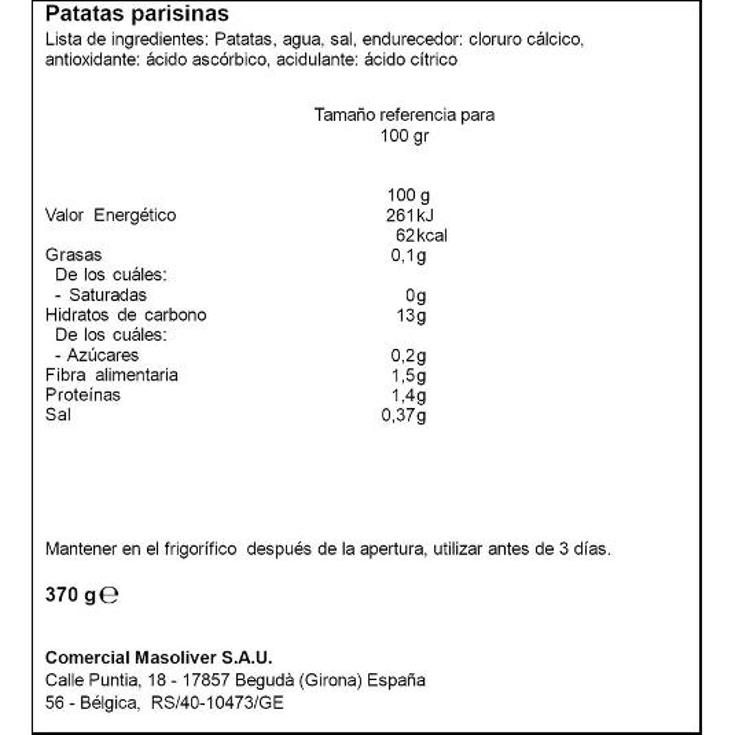 PATATAS PARISINAS BRICKCITY FRASCO 230 GR