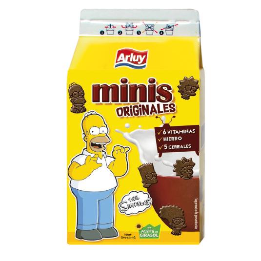 GALLETAS MINIS CHOCO SIMPSON ARLUY PQTE 135 GR