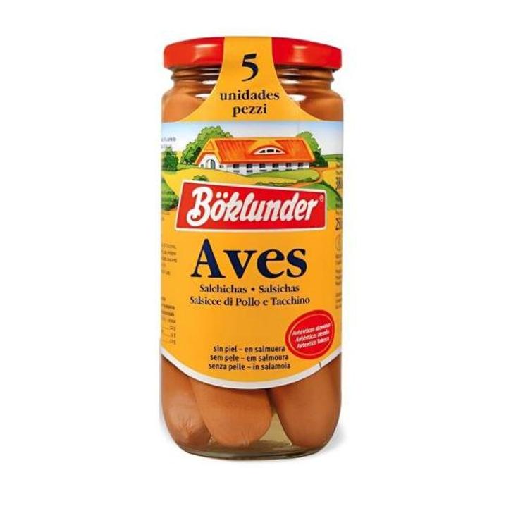 SALCHICHAS AVE BOKLUNDER FRASCO 250 GR