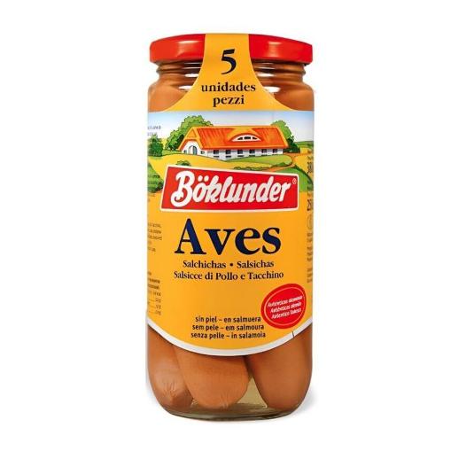 SALCHICHAS AVE BOKLUNDER FRASCO 250 GR