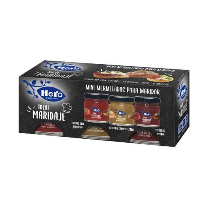 MERMELADA MARIDAJE SURTIDO 3X44 HERO PACK 130 GR