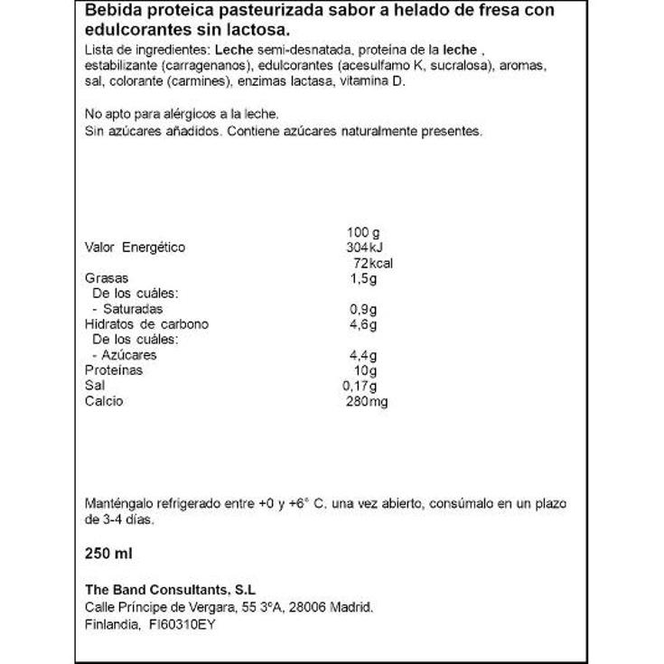 BATIDO FRESA PROTEINA VALIO BTLLA 250 ML