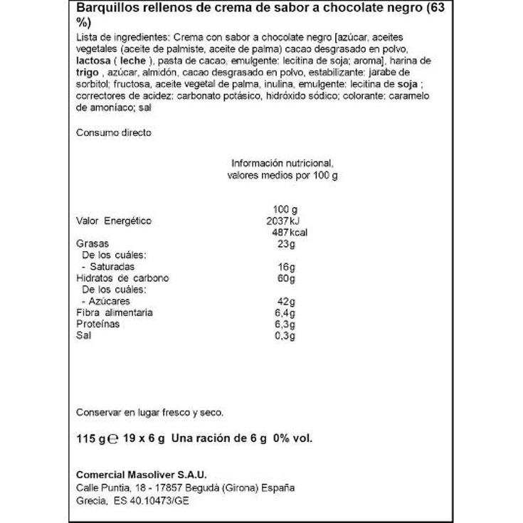 BARQUILLO DARK CAPRICE LATA 115 GR