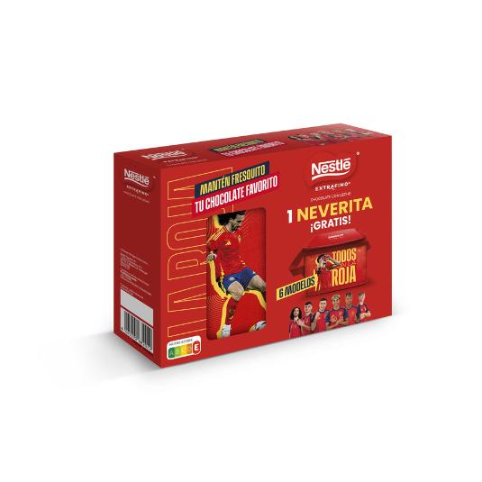 LOTE 2 UD. CHOC.LA ROJA+NEVERA NESTLE PACK 334 GR