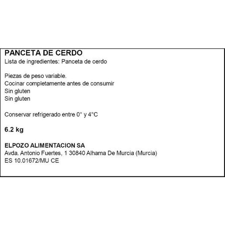 PANCETA BACON (G) PESO