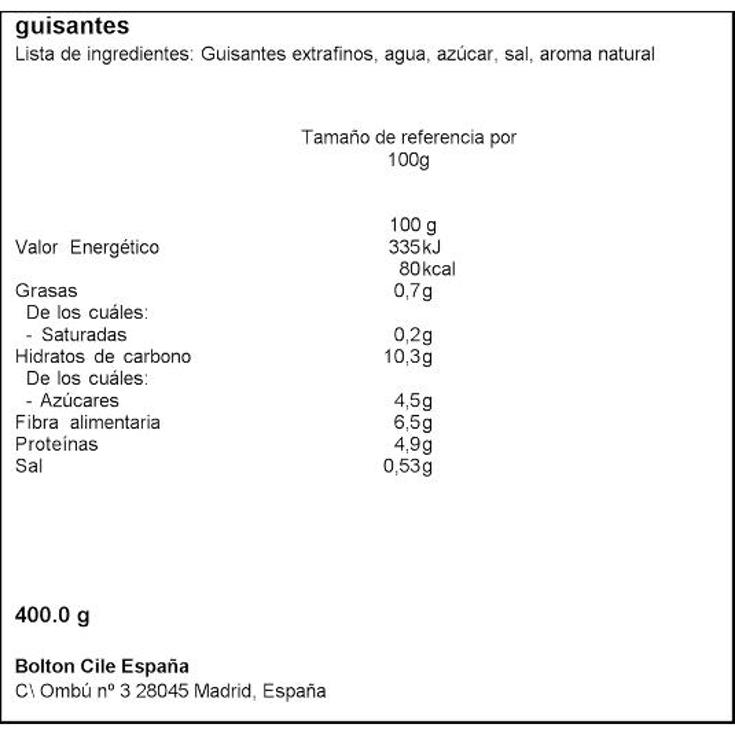 GUISANTES EXT.FINO CASSEGRAIN TARRO 300 GR