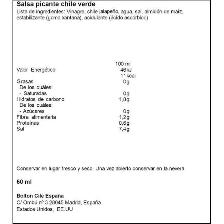 SALSA VERDE TABASCO FRASCO 60 ML