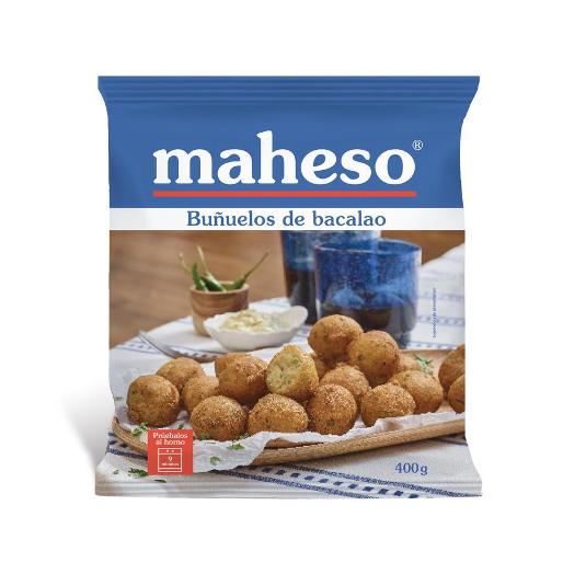 BUÑUELOS BACALAO MAHESO PQTE 400 GR