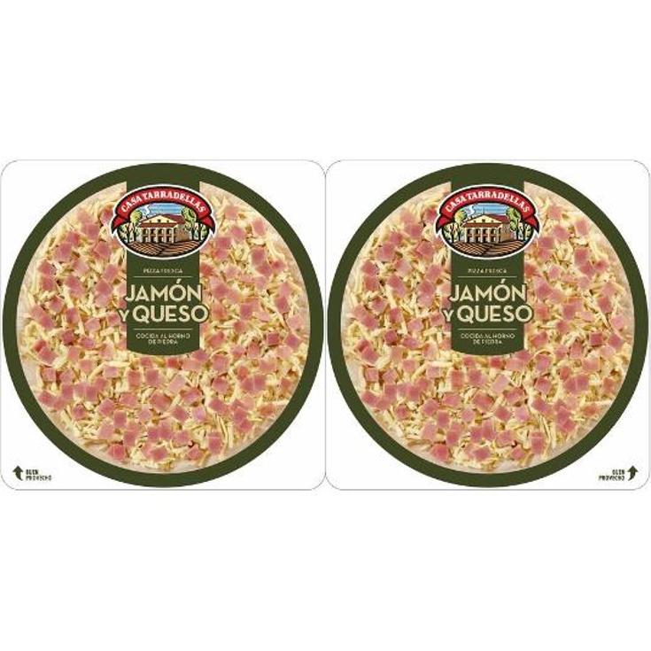 PIZZA FRESCA JAMON QUESO 2 UDS TARRADELLAS PACK 450 GR