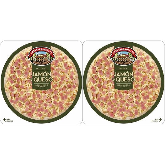 PIZZA FRESCA JAMON QUESO 2 UDS TARRADELLAS PACK 450 GR