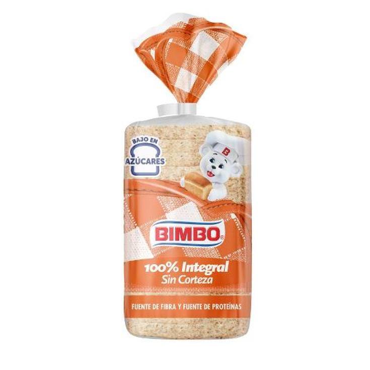 PAN INTEGRAL 100% SIN CORTEZA BIMBO UNID 450 GR