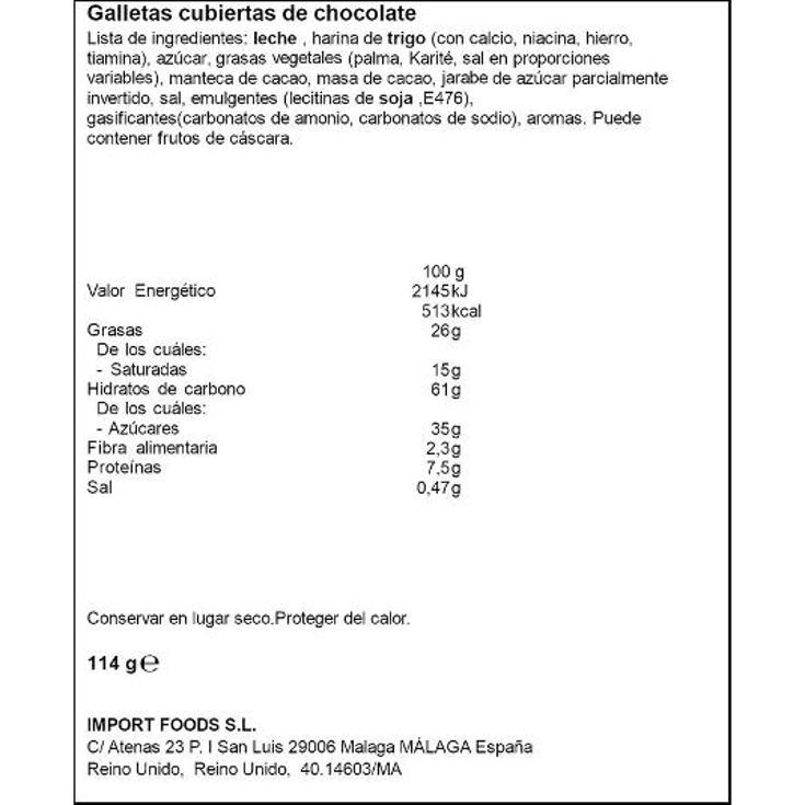 GALLETAS FINGERS MILK FINGERS CAJA 114 GR